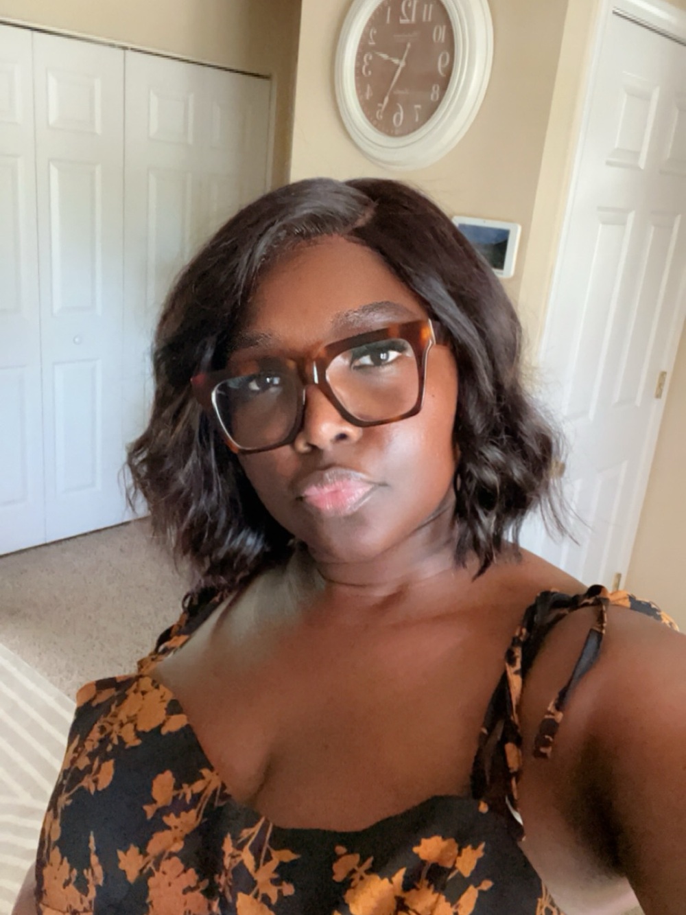 Brown Wavy Bob Lace Wig - Natural Brown (CUT BY ME)
